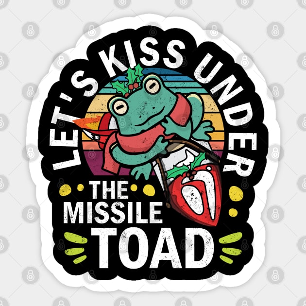 Let's Meet And Kiss Under The Missile Toad Sticker by alcoshirts